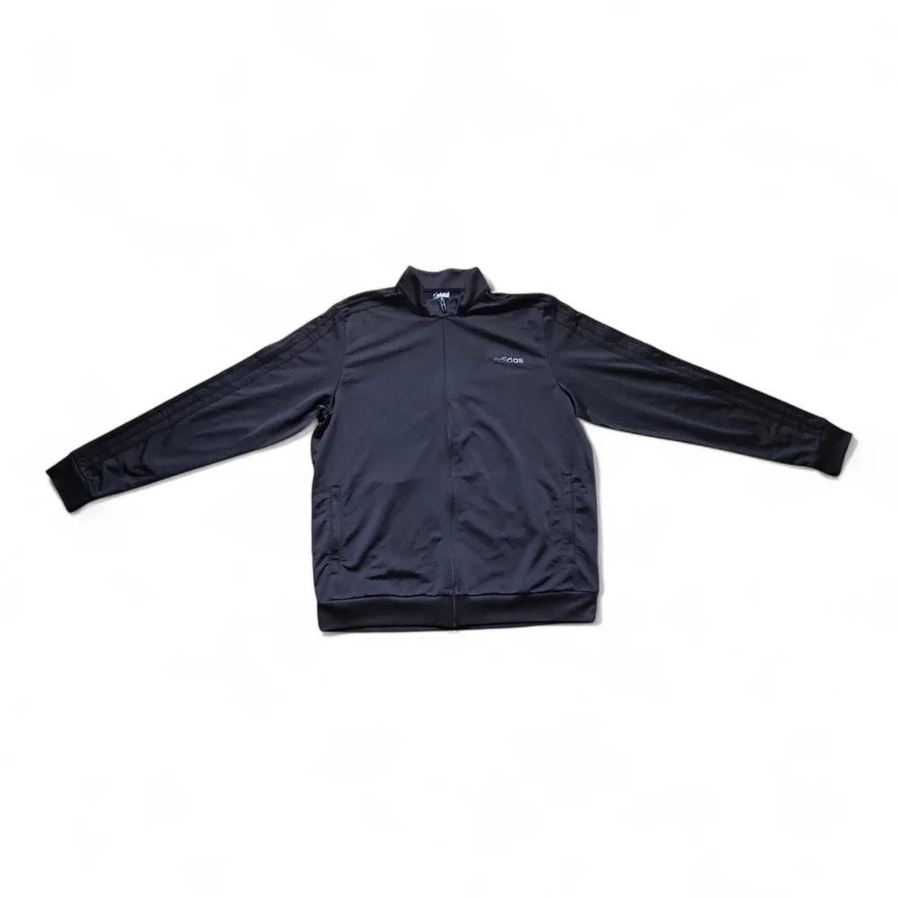 Adidas Men’s Black Full-Zip Athletic Track Jacket Size XL